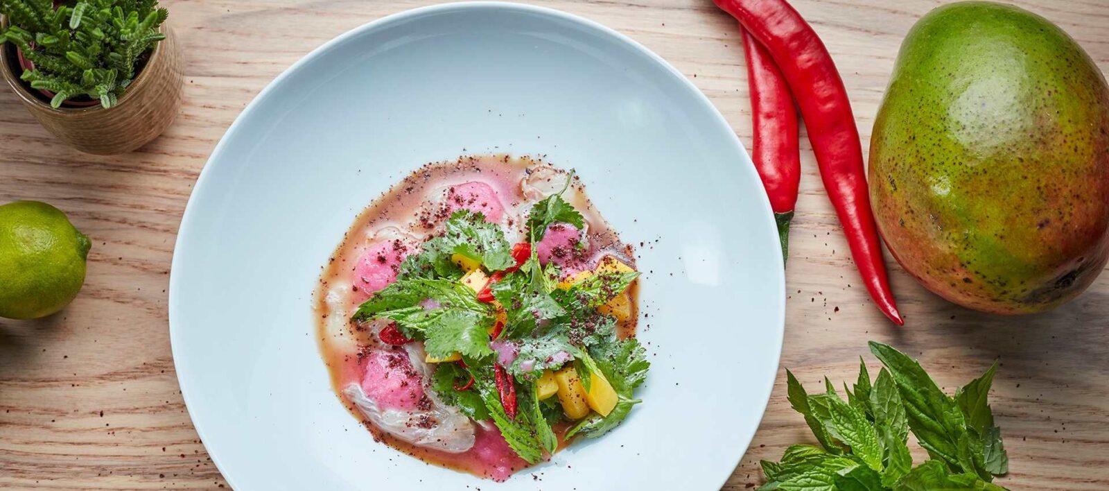 Ceviche at Amber restaurant Aldgate East
